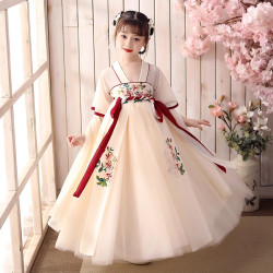 Baju Negara China Hanfu White Cream B Short Girl