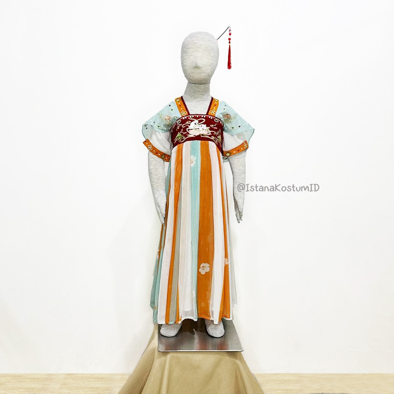 Baju Negara China Hanfu Orange Tosca Deer Girl