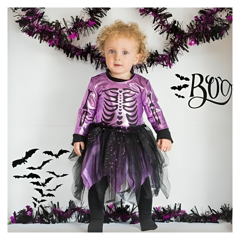 Dress Skeleton Purple Blink Girl