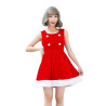 Kostum Santa Claus Red Sleeveless Wanita Dewasa