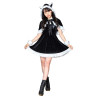 Kostum Santa Claus Dress Set 2in1 Black Wanita Dewasa