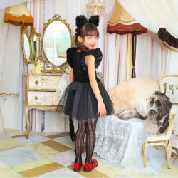 Kostum Penyihir Witch Black Cat Dress