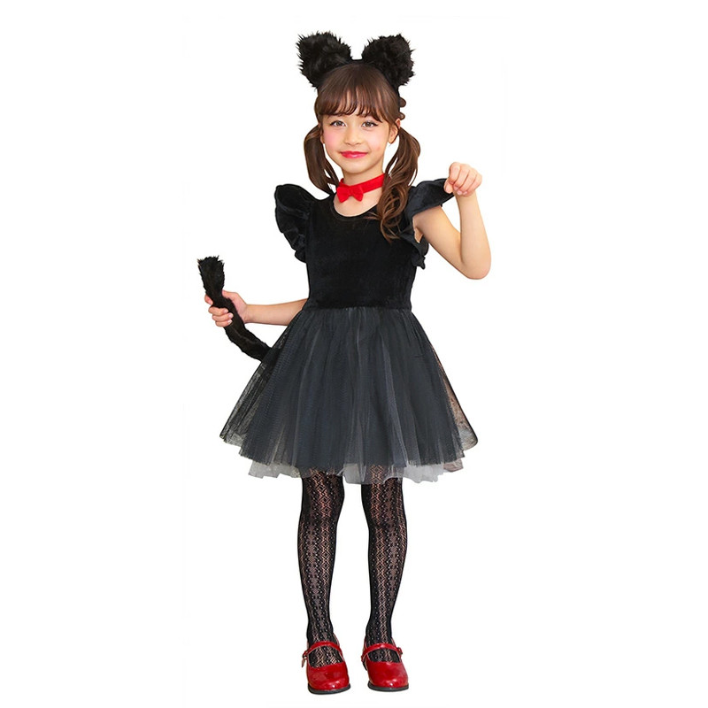 Kostum Penyihir Witch Black Cat Dress