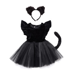 Kostum Penyihir Witch Black Cat Dress