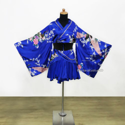 Baju Negara Jepang Yukata Blue Stork Dewasa Anime