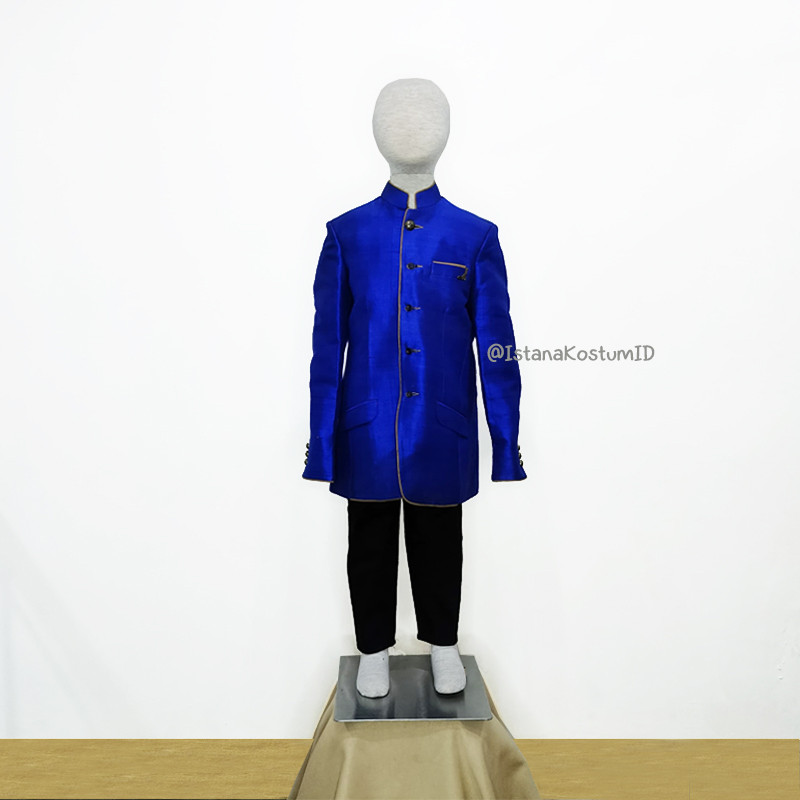 Baju Negara India Bangsawan Biru Boy