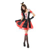 Kostum Queen of Heart Alice Wonderland Short Wanita Dewasa