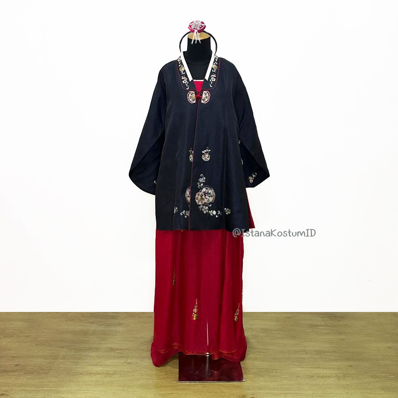 Baju Negara Korea Durumagi Black Motif A Unisex