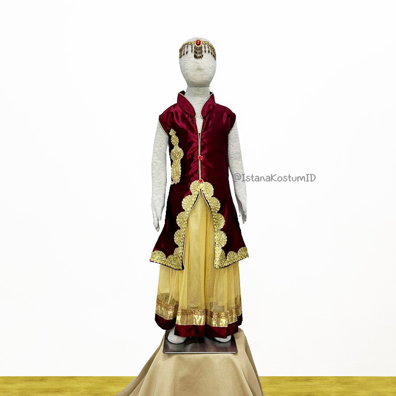 Baju Negara India Red Gold B Girl