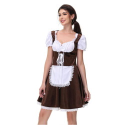 Baju Negara Jerman Brown Velvet Wanita Dewasa