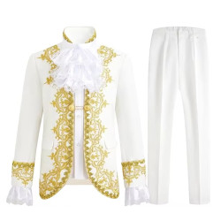 Baju Negara Eropa White Prince Victorian Pria Dewasa