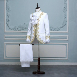 Baju Negara Eropa White Prince Victorian Pria Dewasa