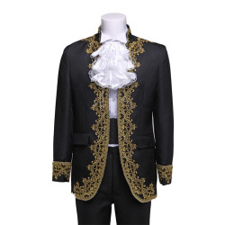 sewa jas nikah Baju Negara Eropa Black Prince Victorian Pria Dewasa