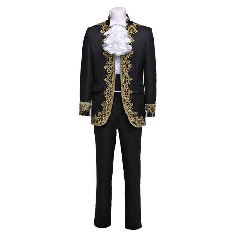 sewa jas nikah Baju Negara Eropa Black Prince Victorian Pria Dewasa