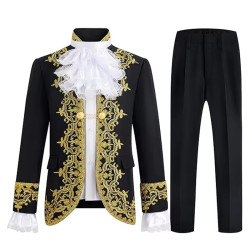sewa jas nikah Baju Negara Eropa Black Prince Victorian Pria Dewasa