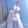 Dress Princess Cinderella Blue Luxury Wanita Dewasa