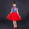 Baju Negara China Cheongsam Blue Red Girl