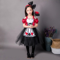 Kostum Queen of Heart Alice Wonderland Short C Girl
