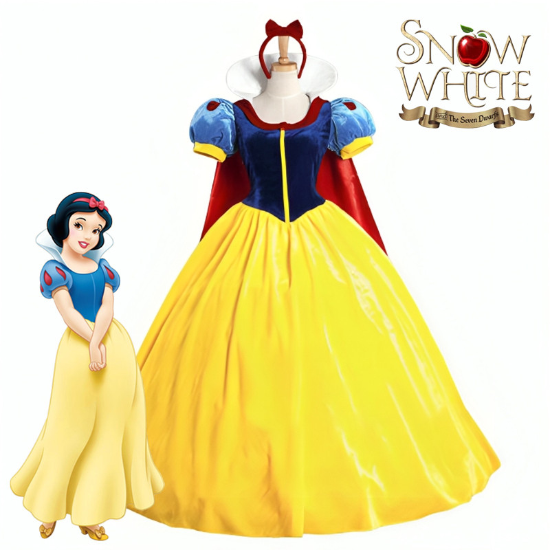 Dress Princess Snow White Velvet Wanita Dewasa
