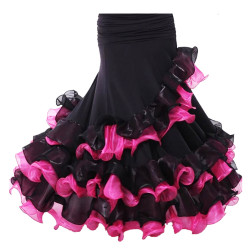 Baju Negara Spanyol Dancer Pink Black Wanita Dewasa