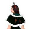 Aksesoris Santa Claus Cape Green Deer Wanita Dewasa