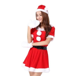 Kostum Santa Dress Buttons E Wanita Dewasa istana kostum sewa baju