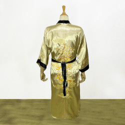 Baju Negara China Jubah Black Gold Dragon Reversible Pria Dewasa