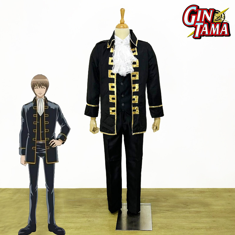 Baju Negara Eropa Black Gold Anime Gintama Pria Dewasa