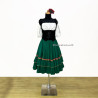 Baju Negara Spanyol White Green Jerman Renaissance Medieval Wanita Dewasa