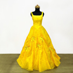 Dress Princess Belle Ribbon Luxury Wanita Dewasa