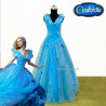 Dress Princess Cinderella Blue Butterfly Wanita Dewasa