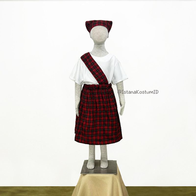 Baju Negara Filipina Philipine Red White Girl