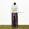 Baju Negara Thailand White Purple Wanita Dewasa