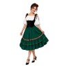 Baju Negara Spanyol White Green Jerman Renaissance Medieval Wanita Dewasa