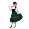 Baju Negara Spanyol White Green Jerman Renaissance Medieval Wanita Dewasa
