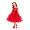 Dress Sequin Red A Christmas Natal Girl