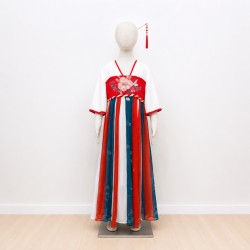 Baju Negara China Hanfu White Red Tosca A Girl