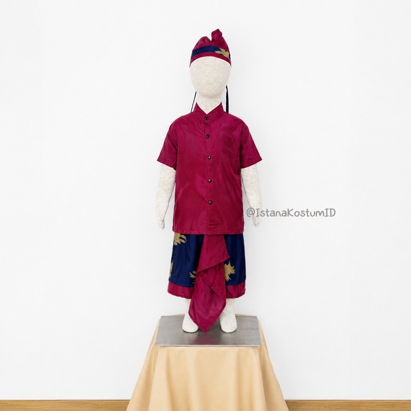 Baju Adat Bali Maroon Boy