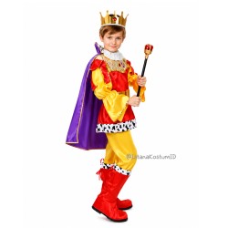 Baju Negara Eropa Raja Red Yellow Purple Cape Boy