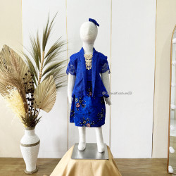 Kebaya Jelita Royal Blue Jawa Set sewa baju istana kostum