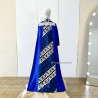 Baju Fashion Show Batik Blue Pesta Set Jubah