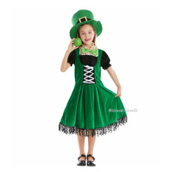 Baju Negara Irlandia St Patrick Day Le prechaun Ireland Girl sewa istana kostum