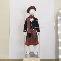 Baju Negara Skotlandia Tartan Scotland Boy sewa istana kostum