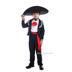 Baju Negara Mexico Black Senor Mariachi Boy sewa istana kostum