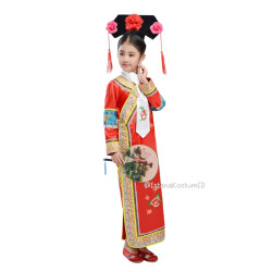 Baju Negara China Dress Princess Huan Zhu Ge Ge Red Putri Manchu