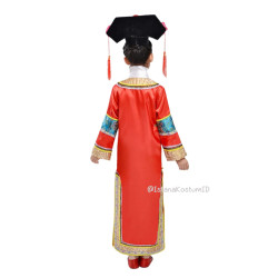 Baju Negara China Dress Princess Huan Zhu Ge Ge Red Putri Manchu