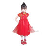 Baju Negara China Cheongsam Premium Silk Red Girl