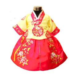 Baju Negara Korea Hanbok Yellow Pink Girl