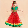 Baju Negara India Belly Dancer Green Red Skirt