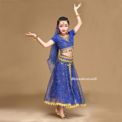 Baju Negara India Belly Dancer Blue